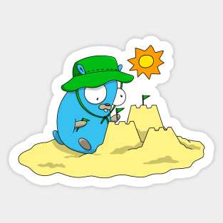 Sand Castle Gopher Sticker